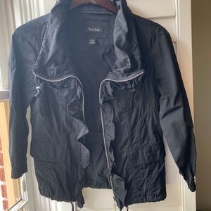 Three quarter length sleeve black jacket